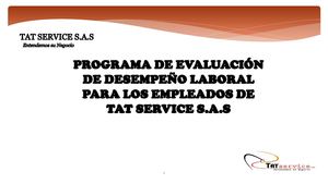 Programa De Evaluacion De Desempeño