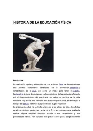 Historia De La Educación Física