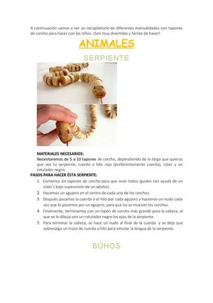 Manualidades De Corcho