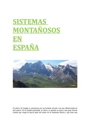 Sistemas Montañosos
