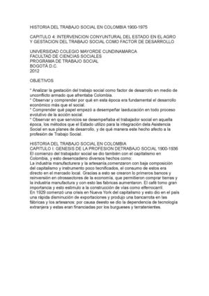 Historia Del Trabajo Social En Colombia 1900