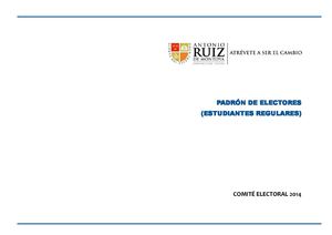 RUIZ 2014 : El Padrón Electoral por Facultades