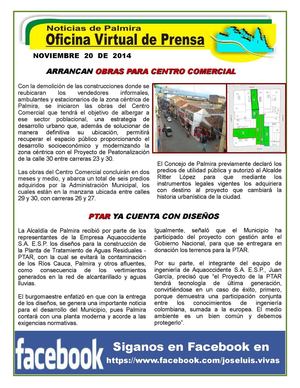 Noticias De Palmira, Noviembre 20