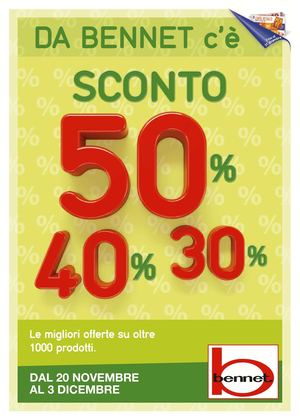 Volantino Bennet Dal 20 Novembre Al 3 Dicembre