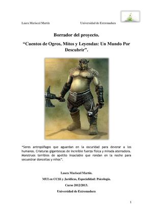 “Cuentos De Ogros, Mitos Y Leyendas Un Mundo Por Descubrir”