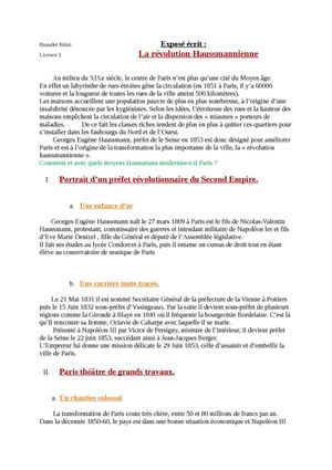 Haussmann et la transformation de Paris du Second Empire