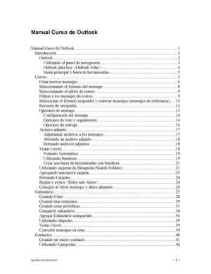 Manual Microsoft outlook