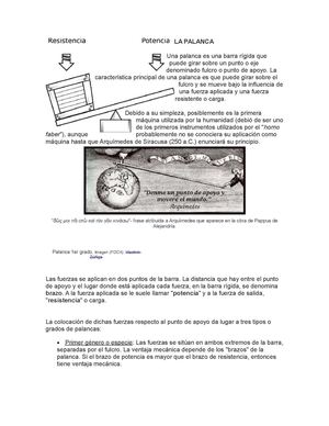 La Palanca Y Sus Partes