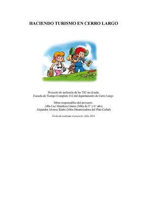 Proyecto 112 Haciendo Turismo En Cerro Largo
