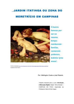 Jardim Itatinga Ou Zona De Baixo Meretricio Em Campinas