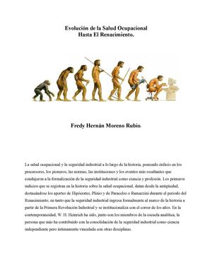 Evolución De La Salud Ocupacional