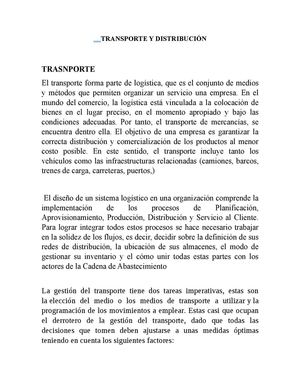 Transporte Y Distribución