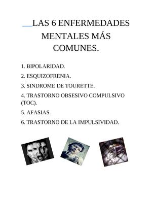 enfermedades mentales