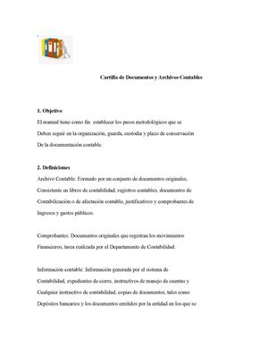 Cartilla Organización de Documentos y Archivos Contables