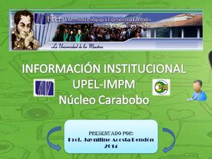 UPEL-IMPM INFORMACION INSTITUCIONAL