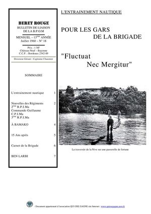 Beret Rouge N°18 Juillet 1960