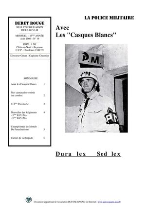 Beret Rouge N°19 Aout 1960