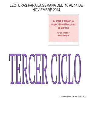 Semana 24 Al 28 De Noviembre Tercer Ciclo