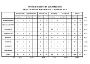 Résultats CROSS DE ROVILLE AUX CHENES