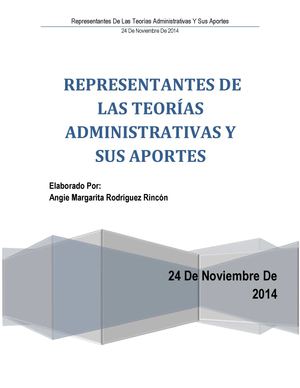 Teorias Administrativas