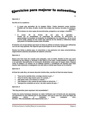 Ejercicios Para Mejorar Tu Autoestima
