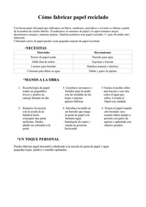 Como Fabricar Papel Reciclao