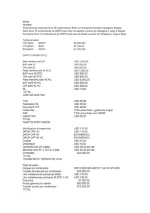 Ejercicio Cubicaje 1