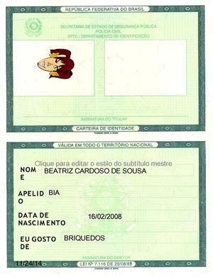 Identidade 1º ano B - Professora Rosi