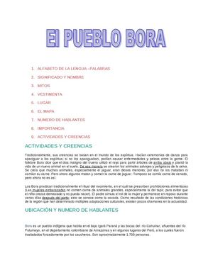 El Pueblo Bora