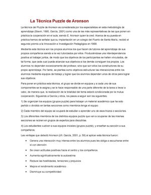 La Técnica Puzzle De Aronson