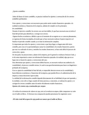 Ajustes Contables