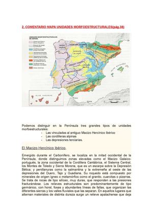2 Comentario Mapa Unidades Morfoestructurales