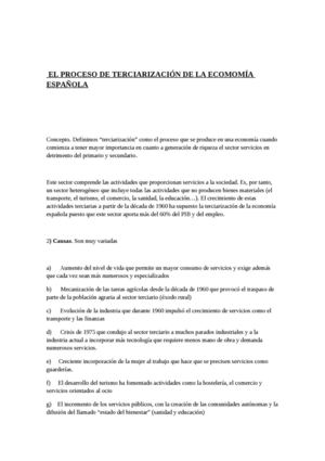 El sector terciario