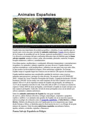 Animales Españoles