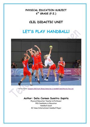 Handball Clil Unit 6th Grade