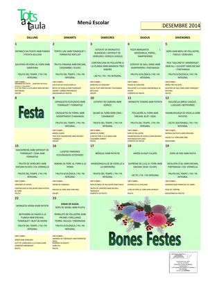 Menú Desembre 2014