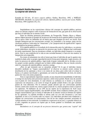 La Espiral Del Silencio Neumann (1)