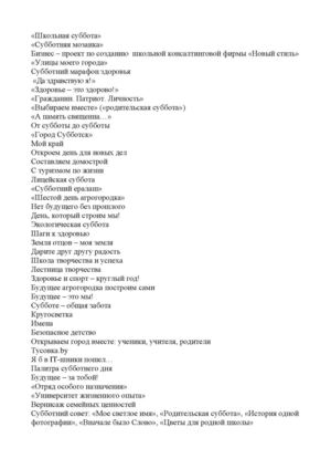 тематика проектов