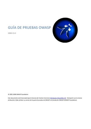 Guía De Pruebas De OWASP Ver 3 0