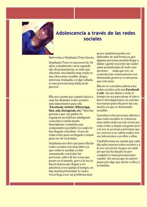 Entrevista Semblanza