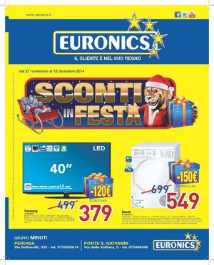 Volantino Euronics Minuti dal 27 novembre al 12 dicembre 2014