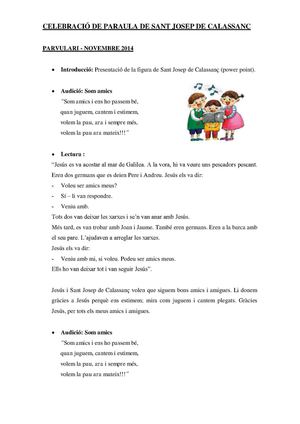 Sant Josep de Calassanç 2014