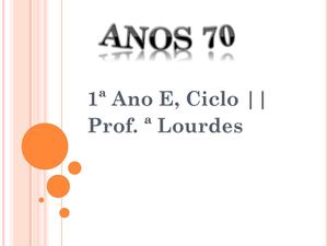 Pesquisa Anos 70 - 1º ano E, Ciclo II
