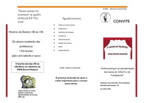 Convite Show De Talentos