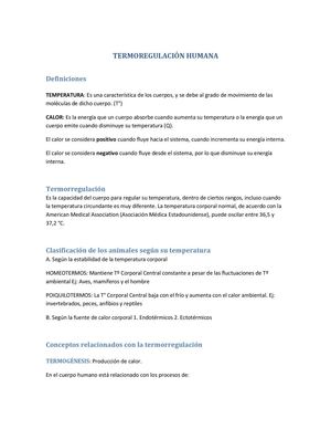 Termoregulación Humana