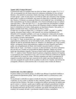 Apunte Sobre El Origen Del Teatro