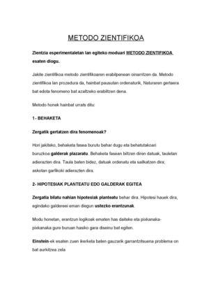 Metodo Zientifikoa