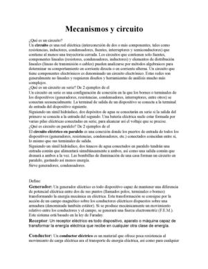 Mecanismos Y Circuito