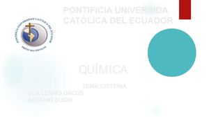 Quimica Cisteína
