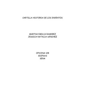 Cartilla Historia De Los Inventos